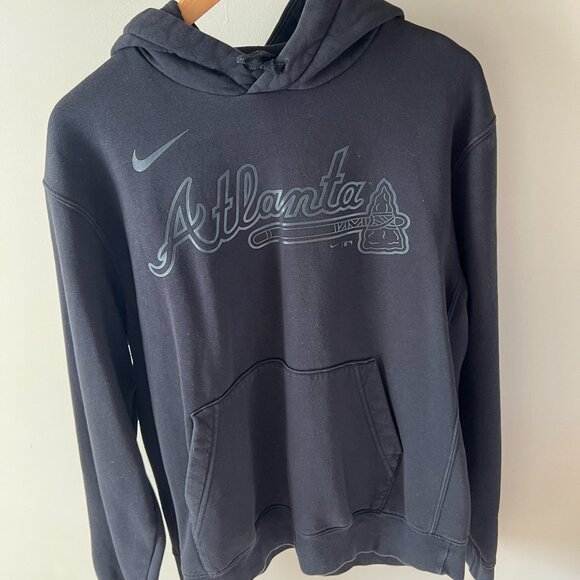 Atlanta Braves Black Hoodie Medium - Picture 1 of 2
